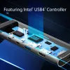 USB šakotuvas j5create JCD401 Dual 4K Multi-Port Hub, sidabrinis, laidinis, USB 3.2 Gen 2