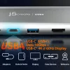 USB šakotuvas j5create JCD401 Dual 4K Multi-Port Hub, sidabrinis, laidinis, USB 3.2 Gen 2