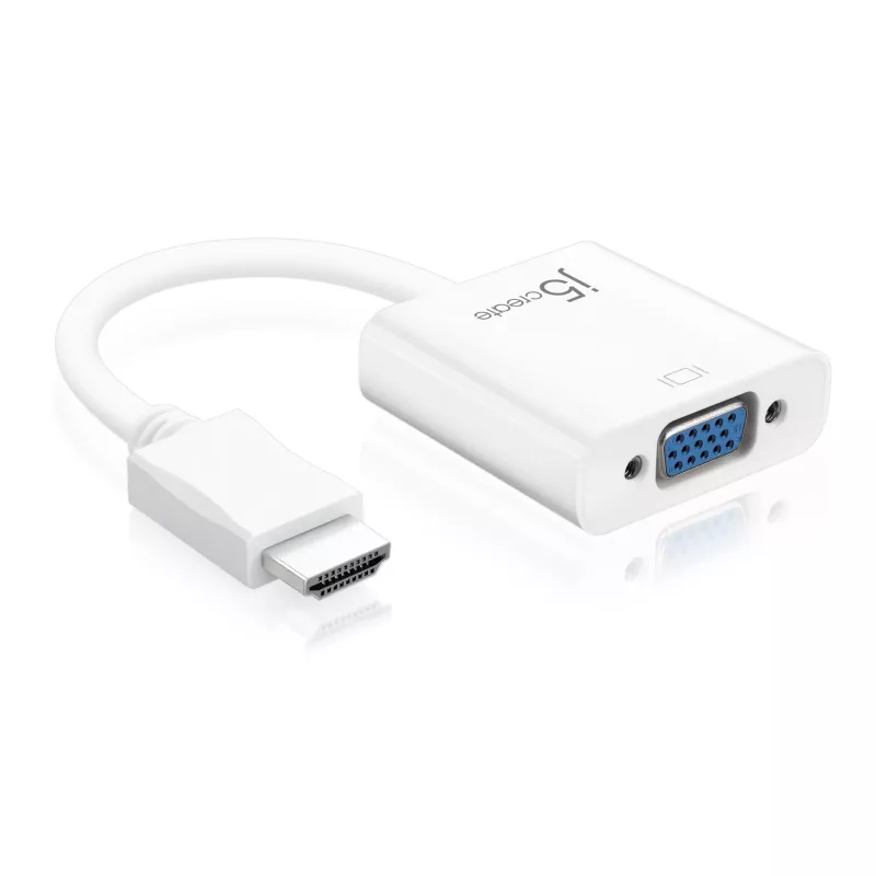 j5create JDA213 HDMI į VGA adapteris baltas 0,1 m 1920x1080P
