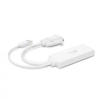 j5create JDA214 VGA į HDMI vaizdo ir garso adapteris baltas 0,176 m