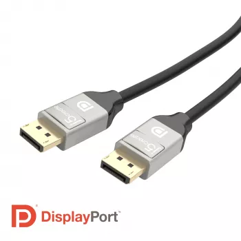 j5create JDC42 4K DisplayPort™ laidas, juoda ir pilka, 1,8 m