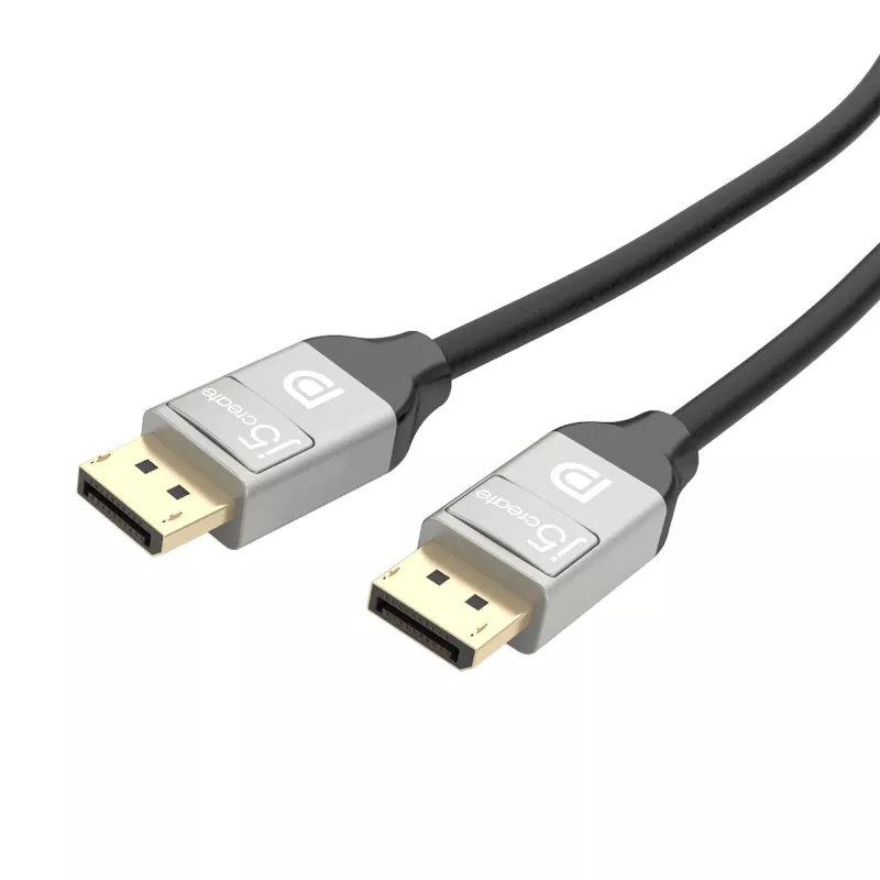 j5create JDC42 4K DisplayPort™ laidas, juoda ir pilka, 1,8 m