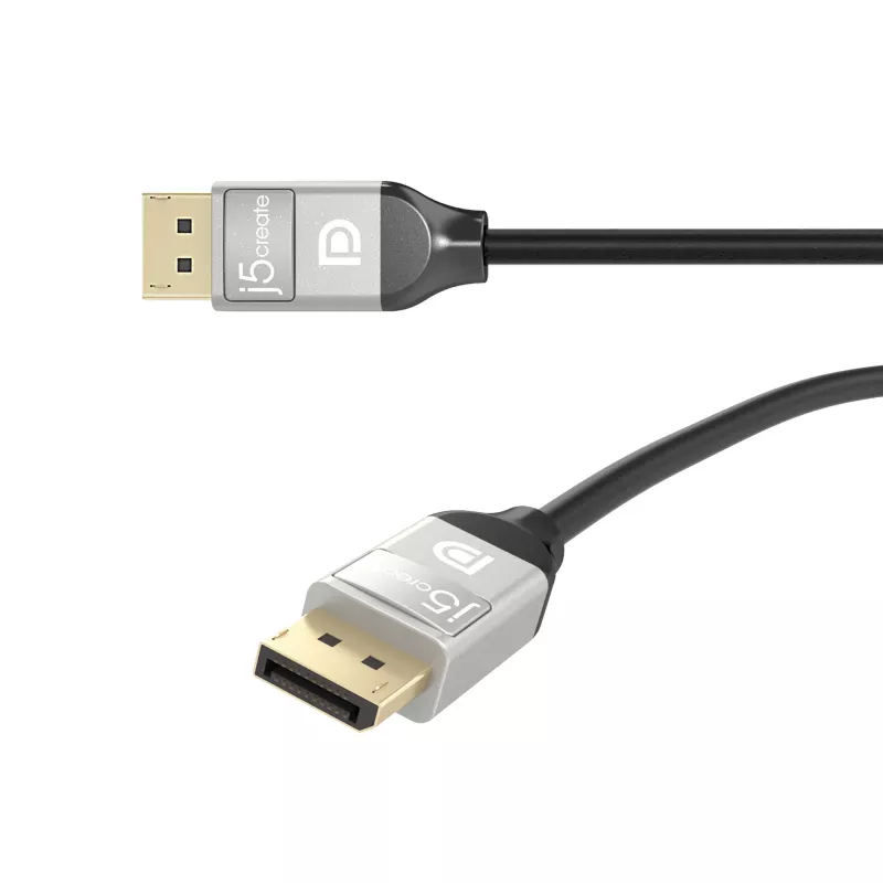 j5create JDC42 4K DisplayPort™ laidas, juoda ir pilka, 1,8 m