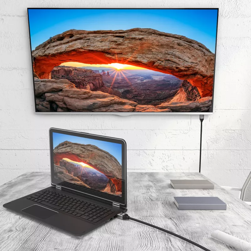 j5create JDC53 itin didelės spartos 8K UHD HDMI™ laidas, juodas ir pilkas, 2 m