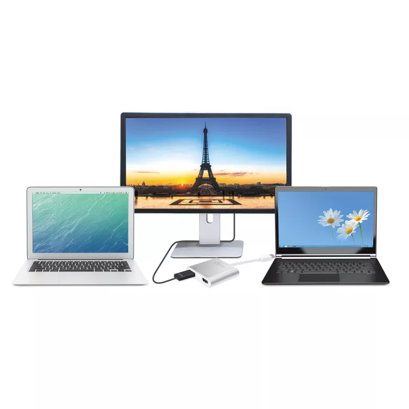 j5create JUA365 USB™ 3.0 prie dviejų HDMI kelių monitorių adapterio, sidabrinis