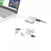 j5create JUA365 USB™ 3.0 prie dviejų HDMI kelių monitorių adapterio, sidabrinis