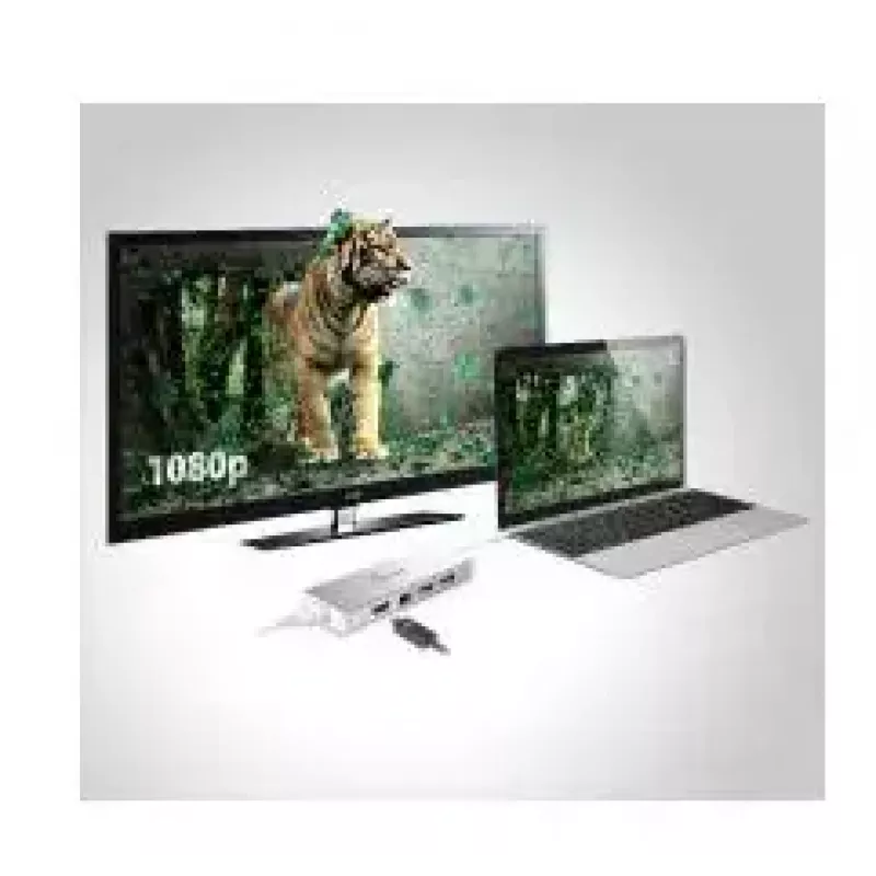 j5create JUD380 USB™ 3.0 Mini Dock, su 1x HDMI prievadu ir 3x USB prievadais, sidabrinė