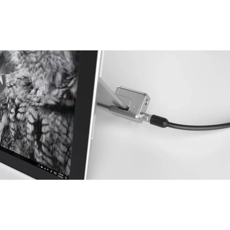 Kensington raktinė kabelinė spyna, skirta Surface Pro ir Surface Go, 1,8 m, Kensington, Raktas, Anglinis plienas, Juoda, Sidabrinė