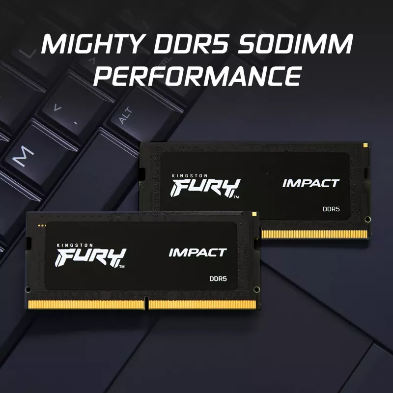 Kingston Technology FURY 16GB 4800MT/s DDR5 CL38 SODIMM (2 vnt. rinkinys) Impact
