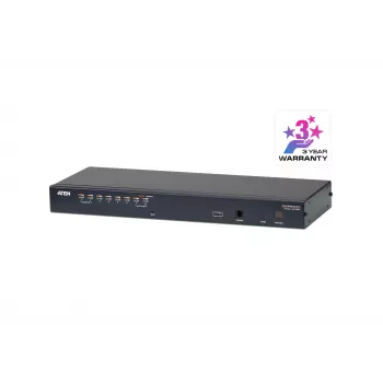 ATEN 8 prievadų Cat 5e/6 KVM komutatorius, 1920 x 1200 pikselių, Ethernet LAN, WUXGA, 5,1 W, juodas