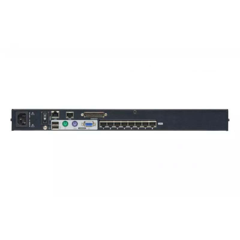 ATEN 8 prievadų CAT5e/6 KVM per IP jungiklis, 1920 x 1200 pikselių, eterneto LAN, WUXGA, 8,7 W, juoda