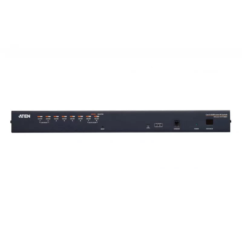 ATEN 8 prievadų CAT5e/6 KVM per IP jungiklis, 1920 x 1200 pikselių, eterneto LAN, WUXGA, 8,7 W, juoda