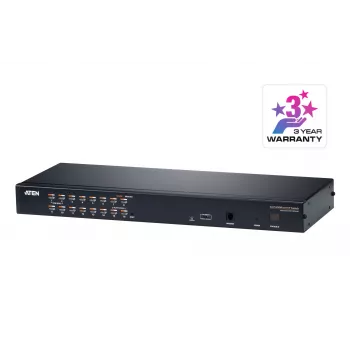 ATEN 16 prievadų CAT5e/6 KVM per IP jungiklis, 1920 x 1200 taškų, Ethernet LAN, WUXGA, 8,9 W, juodas