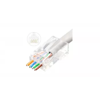 Microconnect KON505-50EZ laidų jungtis RJ-45 permatoma