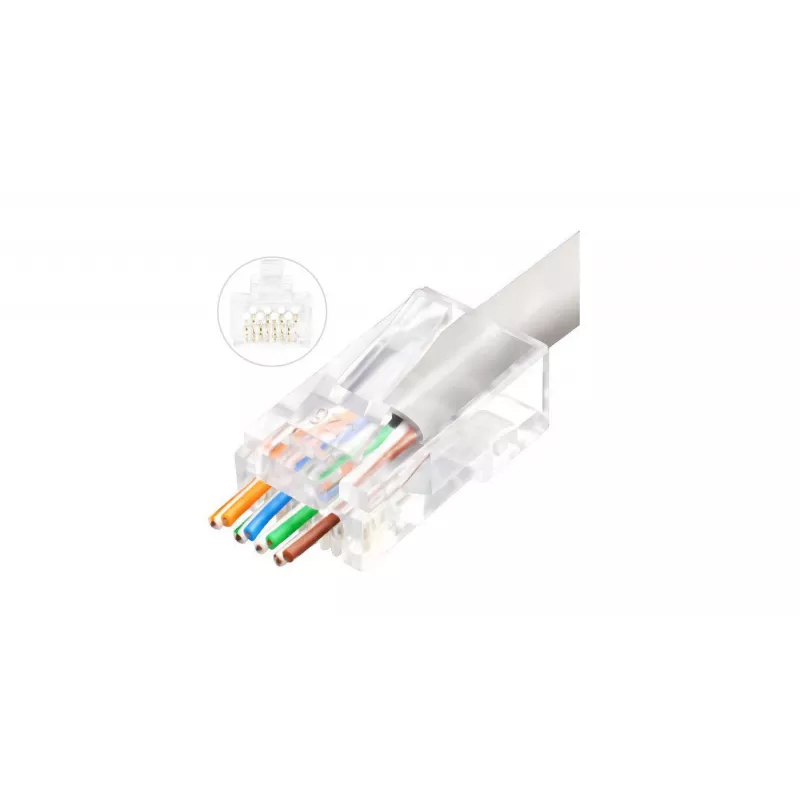 Microconnect KON505-50EZ laidų jungtis RJ-45 permatoma