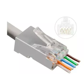 Microconnect KON506-50EZ vielos jungtis RJ45 sidabrinė