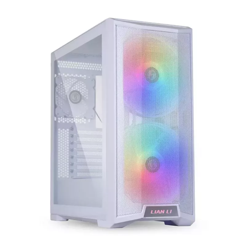 PC korpusas Lian Li Lancool-215 Midi Tower baltas
