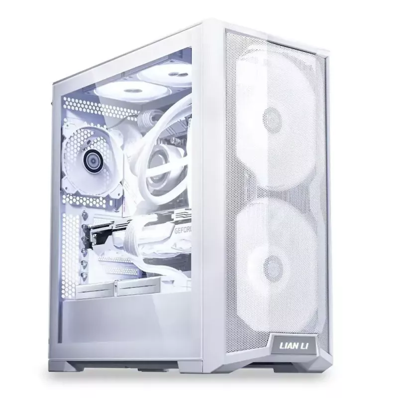 PC korpusas Lian Li Lancool-215 Midi Tower baltas