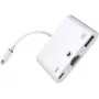 Microconnect LIGHT-HUB2 nešiojamojo kompiuterio dokas / prievadų atkartotuvas, Lightning, baltas