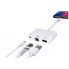 Microconnect LIGHT-HUB2 nešiojamojo kompiuterio dokas / prievadų atkartotuvas, Lightning, baltas
