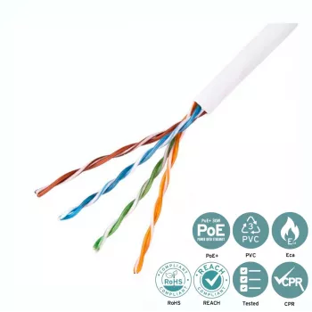 Lanview LVN122004 tinklo kabelis baltas 305 m Cat5e U/UTP (UTP)