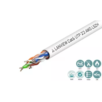 Lanview LVN122112 tinklo kabelis Baltas 305 m Cat6 U/UTP (UTP)