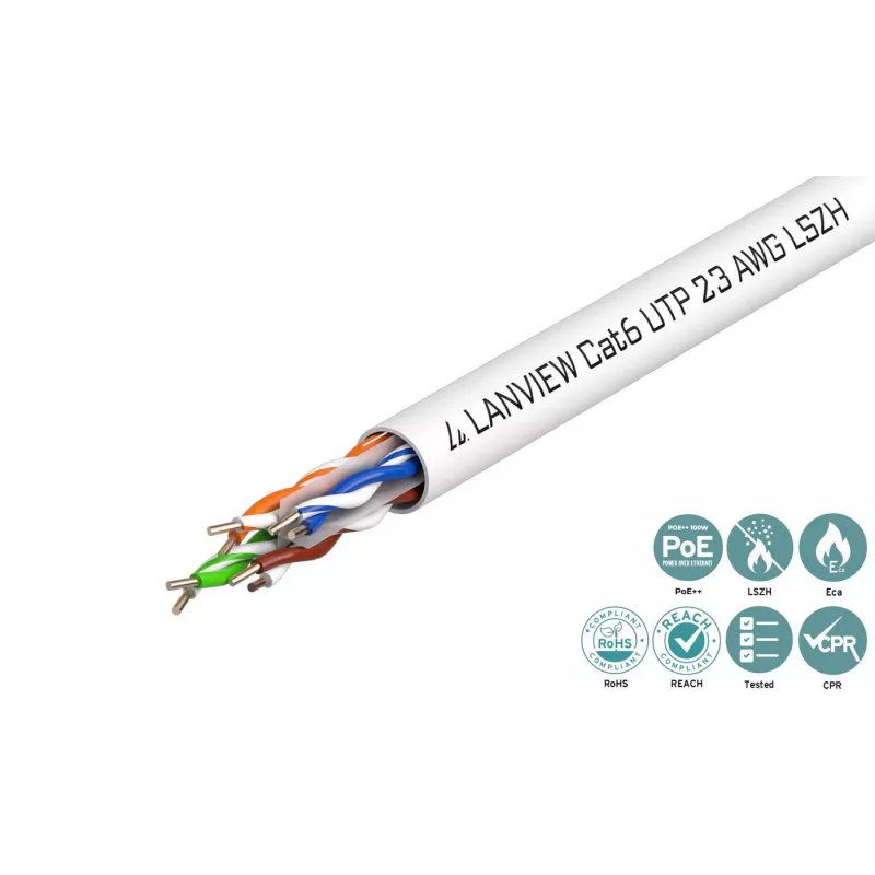 Lanview LVN122112 tinklo kabelis Baltas 305 m Cat6 U/UTP (UTP)