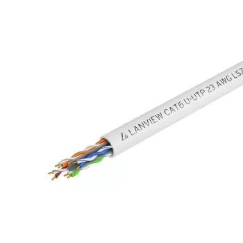 Tinklo kabelis Lanview LVN122114 305m Cat6 U/UTP 10000 Mbit/s Baltas