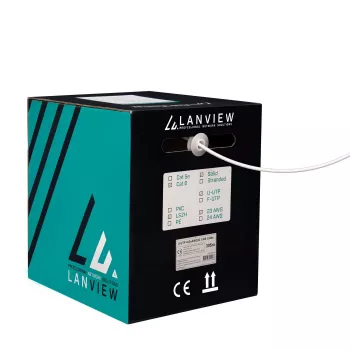 Tinklo kabelis Lanview LVN122114 305m Cat6 U/UTP 10000 Mbit/s Baltas