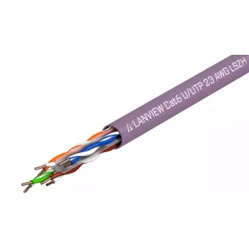 Tinklo kabelis Lanview LVN122150 Cat6 U/UTP 305 m 10000 Mbit/s violetinė