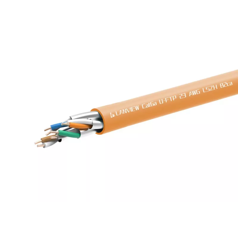 Tinklo kabelis Lanview LVN122153 RJ45 Cat6a 305 m Oranžinis