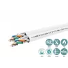 Cat6a U-FTP dvigubas tinklo kabelis 4x2xAWG23 LSZH baltas
