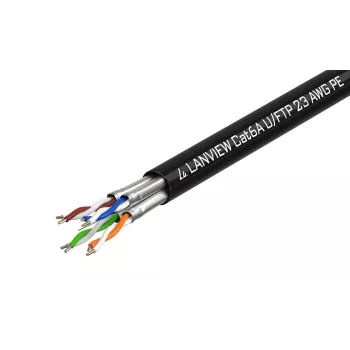 Lanview LVN122445 tinklo kabelis juodas 500 m Cat6a U/UTP (UTP)