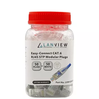 Lanview LVN125310 laidų jungtis RJ45 Skaidri