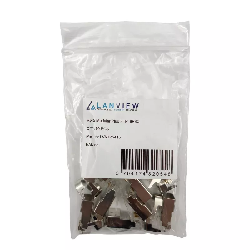 Lanview LVN125415 vielinis RJ45 jungtis, metalinė