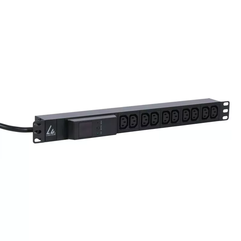 Lanview LVR261877 maitinimo paskirstymo įrenginys (PDU) 10 AC lizdų 1U juoda