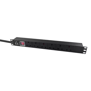 Lanview LVR-3MUK-SW-UK6 maitinimo skirstymo įrenginys (PDU) 6 kintamosios srovės lizdai 1.4U juoda