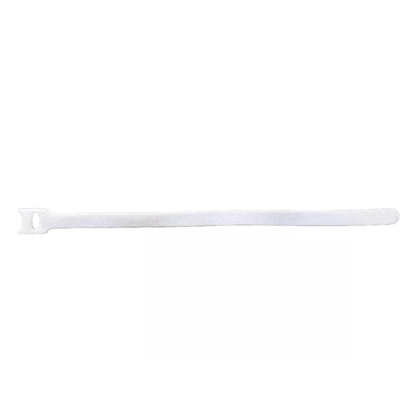 Velcro dirželiai 30 cm x 12 mm Balti 50 vnt.