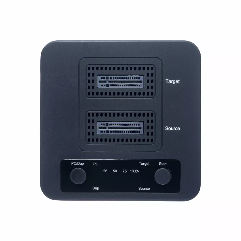 StarTech.com 1:1 M.2 NVMe diskų kopijavimo įrenginys, atskiras M.2 SSD klonavimo/kopijavimo įrenginys iki 90 GB/min., USB 3.2 20 Gbps M.2 dviejų lizdų diskų dokas, pridedami USB-C/A laidai
