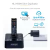 StarTech.com 1:1 M.2 NVMe diskų kopijavimo įrenginys, atskiras M.2 SSD klonavimo/kopijavimo įrenginys iki 90 GB/min., USB 3.2 20 Gbps M.2 dviejų lizdų diskų dokas, pridedami USB-C/A laidai