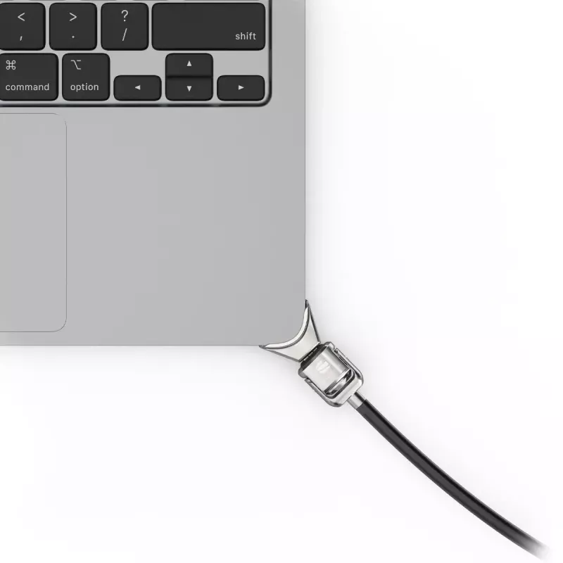 Compulocks Ledge adapter, skirtas MacBook Air 15 colių M2 M3, su raktiniu kabelio užraktu, sidabrinis