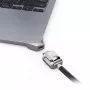 Compulocks Ledge adapter, skirtas MacBook Air 15 colių M2 M3, su raktiniu kabelio užraktu, sidabrinis