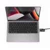 Compulocks Ledge Lock adapteris, skirtas MacBook Pro 14 colių M1 M2 M3, sidabrinis