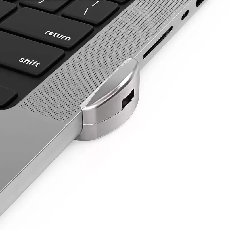 Compulocks Ledge Lock adapteris, skirtas MacBook Pro 14 colių M1 M2 M3, sidabrinis