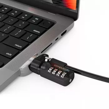 Compulocks Ledge Lock adapteris, skirtas MacBook Pro 14 colių M1 M2 M3, sidabrinis