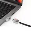 Compulocks Ledge Lock adapteris, skirtas MacBook Pro 14 colių M1 M2 M3, su raktiniu kabelio užraktu, sidabrinis