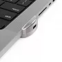 Compulocks Ledge Lock adapteris, skirtas MacBook Pro 14 colių M1 M2 M3, su raktiniu kabelio užraktu, sidabrinis