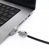 Compulocks Ledge Lock Adapter, skirta MacBook Pro 16 colių M1 M2 M3, su raktiniu kabelio užraktu, sidabrinė
