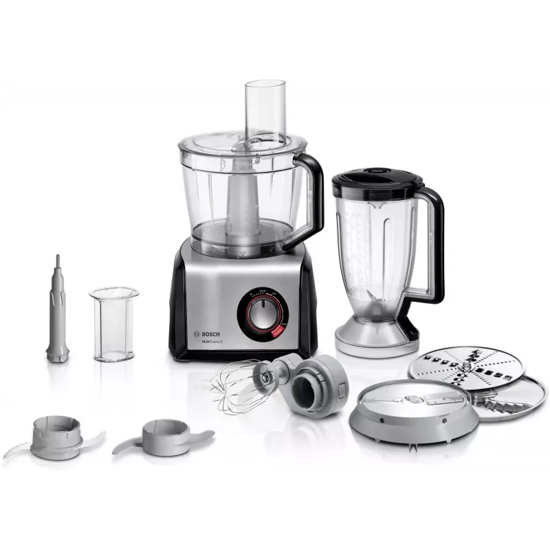 Bosch MC812M814 virtuvinis kombainas 1250 W 3,9 L juoda, nerūdijantis plienas, permatoma