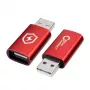 Microconnect MC-AAADAP-SC laido jungčių adapteris USB A raudonas